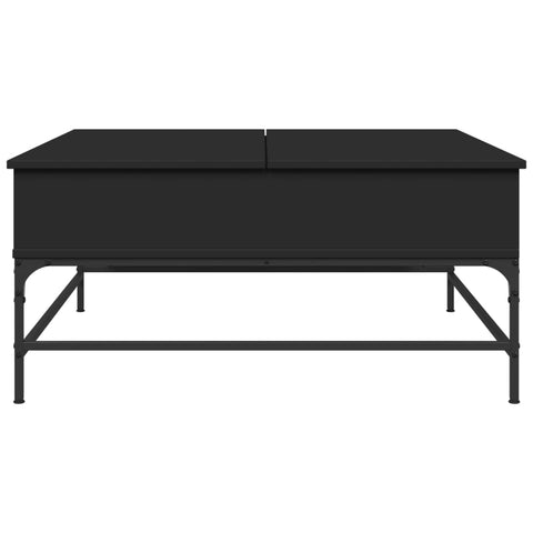 vidaXL Couchtisch Schwarz 95x95x45 cm Holzwerkstoff und Metall