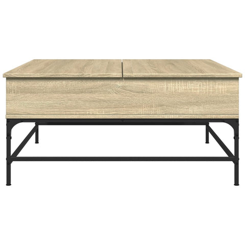 vidaXL Couchtisch Sonoma-Eiche 95x95x45 cm Holzwerkstoff und Metall