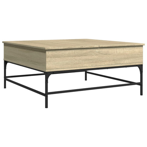 vidaXL Couchtisch Sonoma-Eiche 95x95x45 cm Holzwerkstoff und Metall