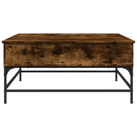 vidaXL Couchtisch Räuchereiche 95x95x45 cm Holzwerkstoff und Metall