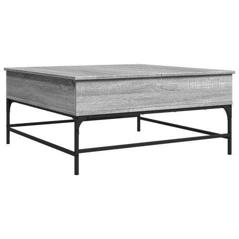 vidaXL Couchtisch Grau Sonoma 95x95x45 cm Holzwerkstoff und Metall