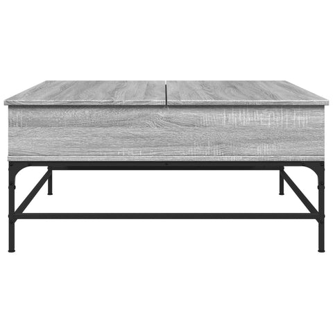 vidaXL Couchtisch Grau Sonoma 95x95x45 cm Holzwerkstoff und Metall