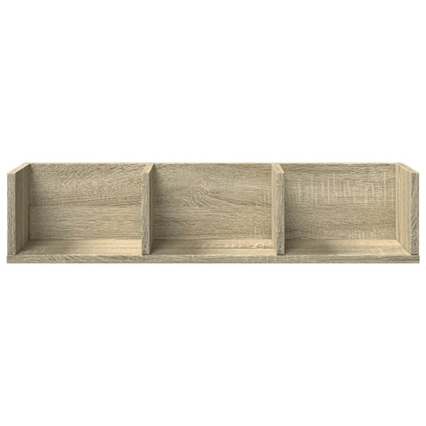 vidaXL Wandschränke 2 Stk. Sonoma-Eiche 75x18x16,5 cm Holzwerkstoff