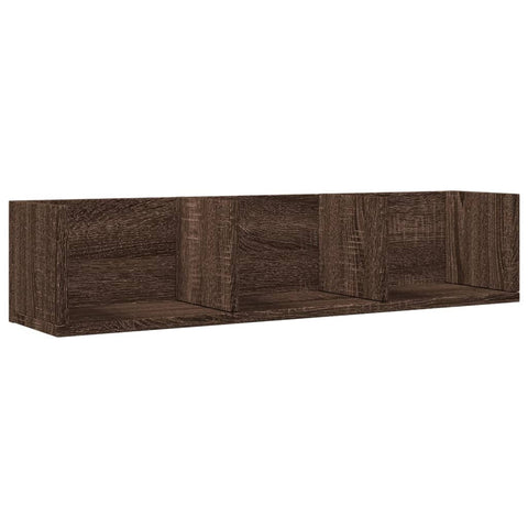 vidaXL Wandschränke 2 Stk. Eichen-Optik 75x18x16,5 cm Holzwerkstoff