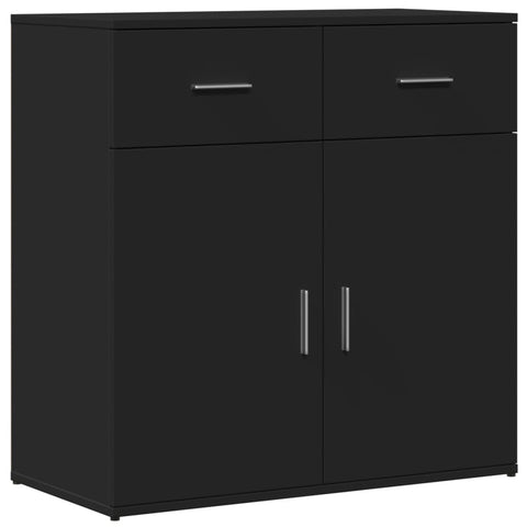 vidaXL Sideboard Schwarz 79x38x80 cm Holzwerkstoff