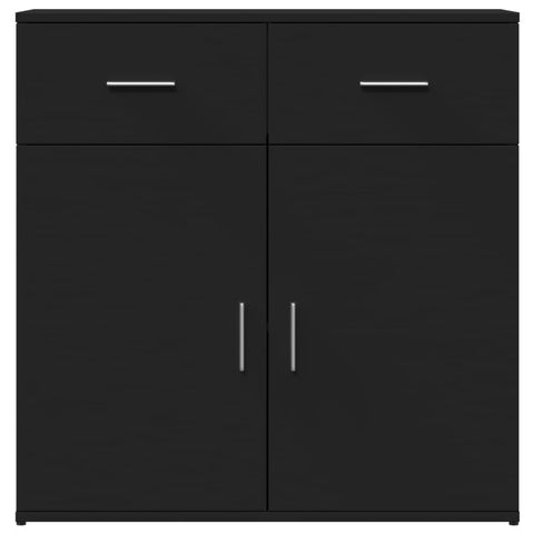 vidaXL Sideboard Schwarz 79x38x80 cm Holzwerkstoff