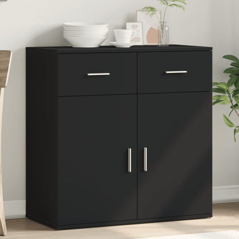 vidaXL Sideboard Schwarz 79x38x80 cm Holzwerkstoff