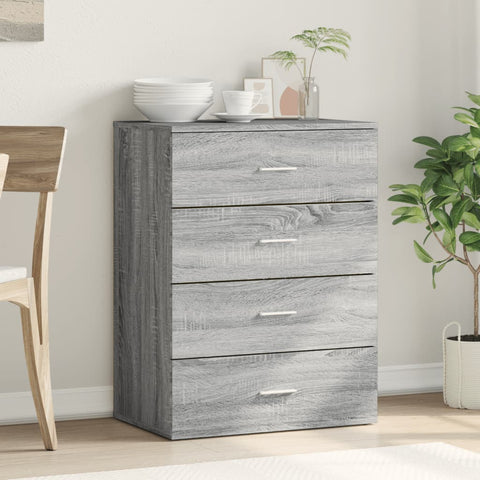 vidaXL Sideboard Grau Sonoma 60x39x80 cm Holzwerkstoff