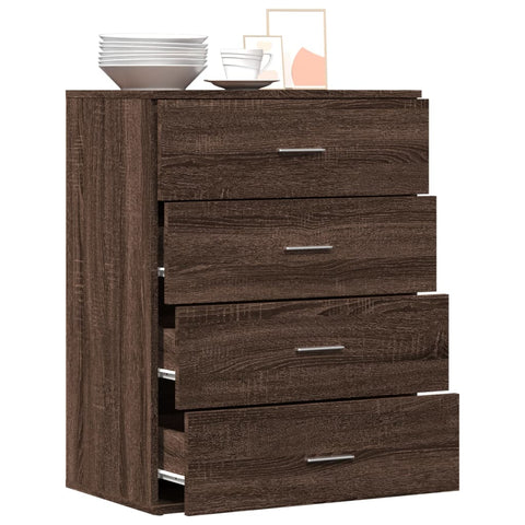 vidaXL Sideboard Grau Sonoma 60x39x80 cm Holzwerkstoff