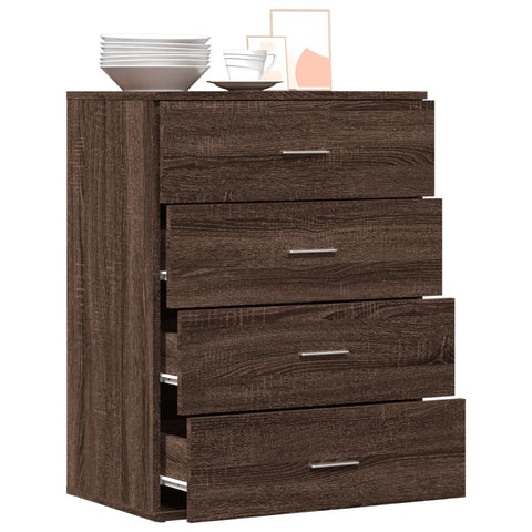 vidaXL Sideboard Braun Eichen-Optik 60x39x80 cm Holzwerkstoff