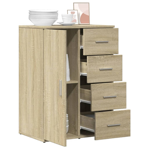 vidaXL Sideboard Sonoma-Eiche 59x39x80 cm Holzwerkstoff