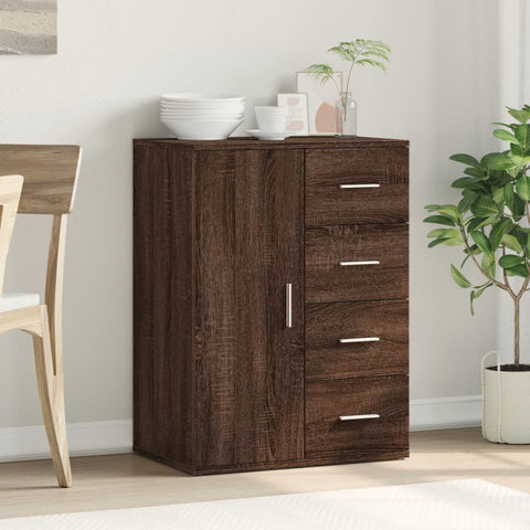 Sideboard Braun Eichen-Optik 59x39x80 cm Holzwerkstoff