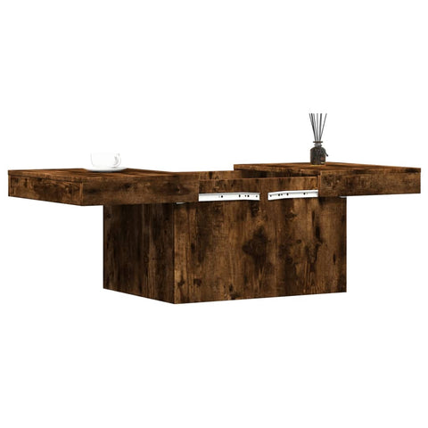 vidaXL Couchtisch Räuchereiche 80x55x40 cm Holzwerkstoff