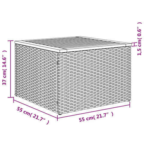 5-tlg. Garten-Sofagarnitur mit Kissen Schwarz Poly Rattan