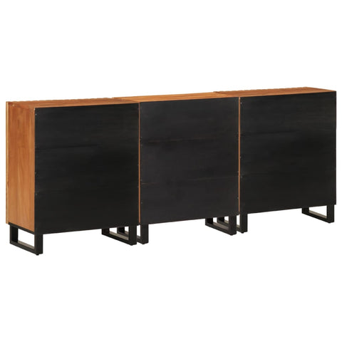 vidaXL Sideboard 3 Stk. 60x34x75 cm Massivholz Akazie