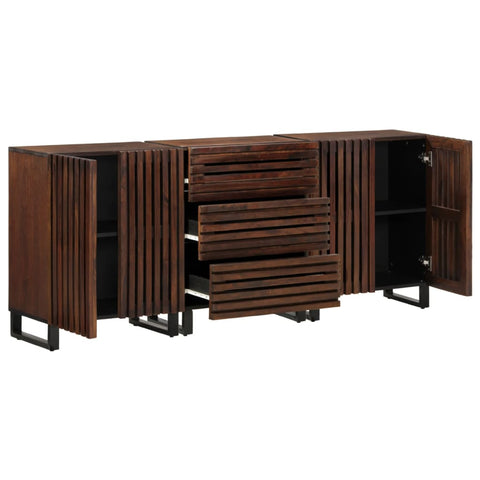 vidaXL Sideboard 3 Stk. 60x34x75 cm Massivholz Mango