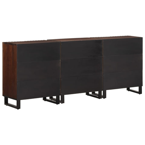 vidaXL Sideboard 3 Stk. 60x34x75 cm Massivholz Mango