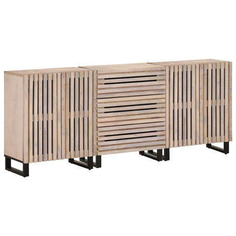 vidaXL Sideboard 3 Stk. 60x34x75 cm Massivholz Mango