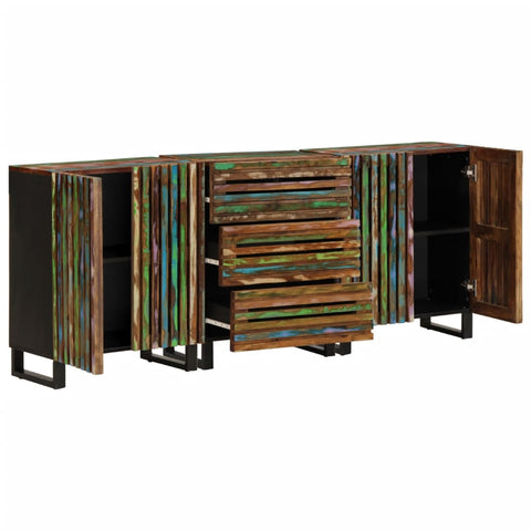 vidaXL Sideboard 3 Stk. 60x34x75 cm Massivholz Akazie