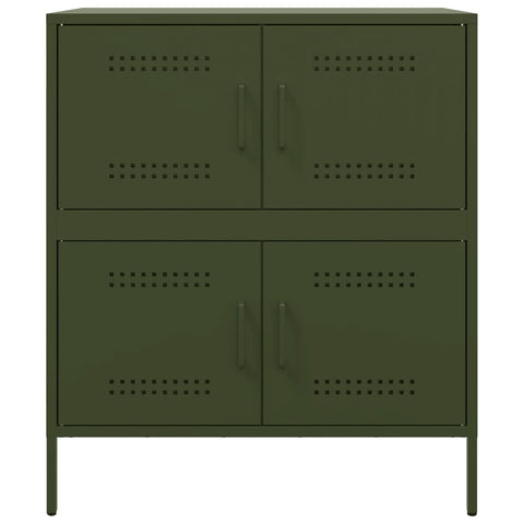 Sideboard Olivgrün 68x39x79 cm Stahl