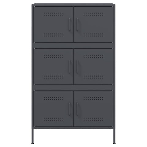 Highboard Anthrazit 68x39x113 cm Stahl