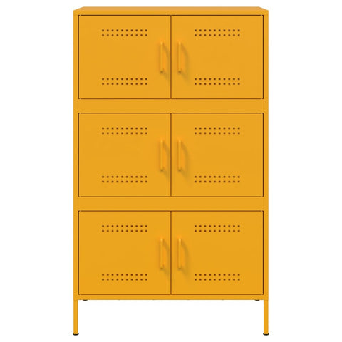 Highboard Senfgelb 68x39x113 cm Stahl