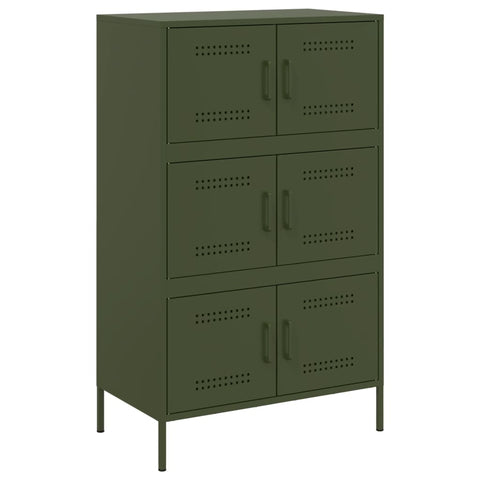 Highboard Olivgrün 68x39x113 cm Stahl