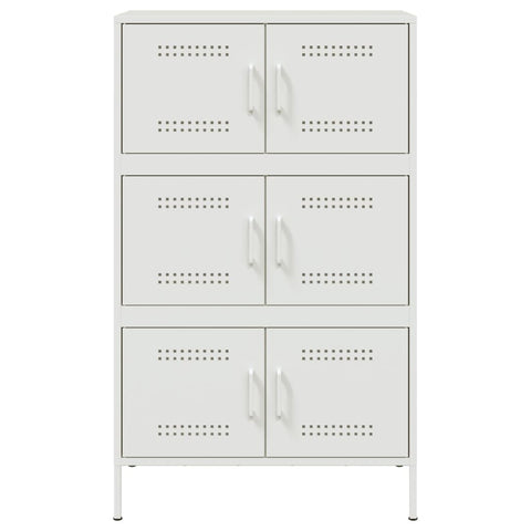 vidaXL Highboard Weiß 68x39x113 cm Stahl