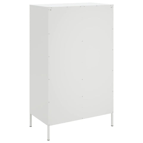 vidaXL Highboard Weiß 68x39x113 cm Stahl