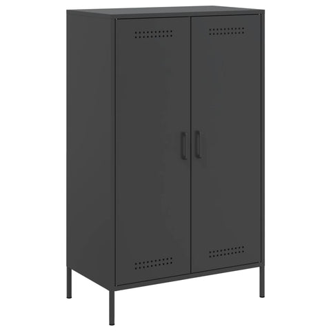 Highboard Schwarz 68x39x113 cm Stahl