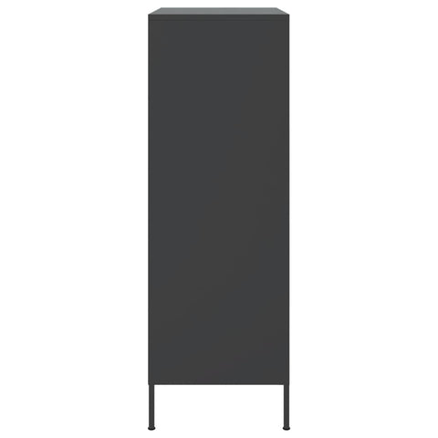 Highboard Schwarz 68x39x113 cm Stahl