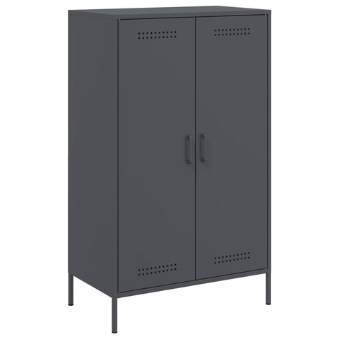 Highboard Anthrazit 68x39x113 cm Stahl