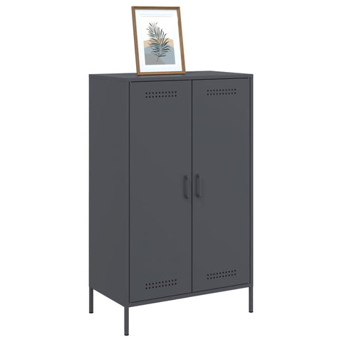 Highboard Anthrazit 68x39x113 cm Stahl