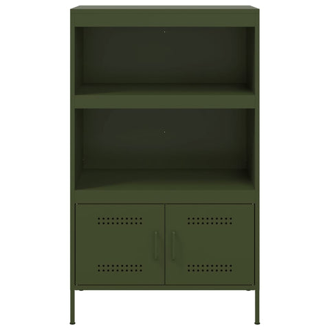 Highboard Olivgrün 68x39x113 cm Stahl