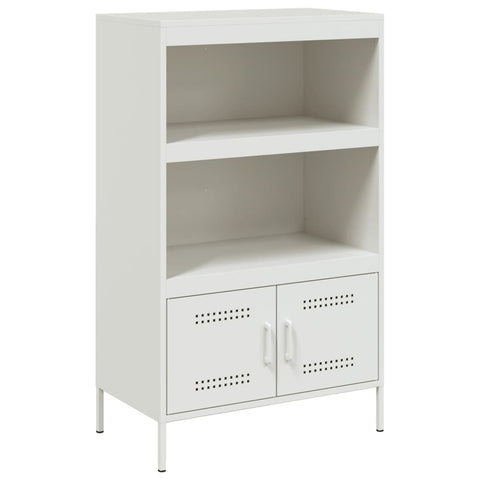 Highboard Weiß 68x39x113 cm Stahl