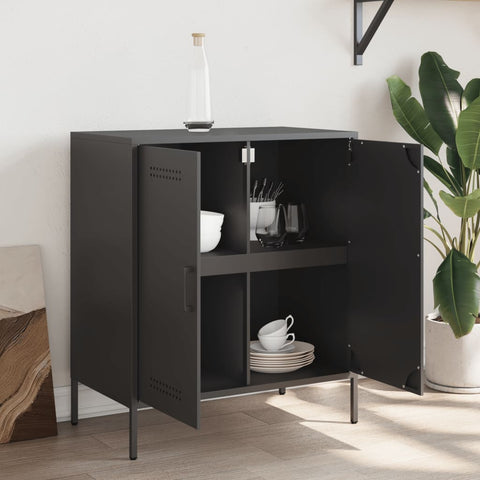 Sideboard Schwarz 68x39x79 cm Stahl