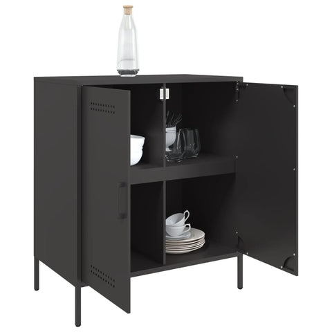 Sideboard Schwarz 68x39x79 cm Stahl