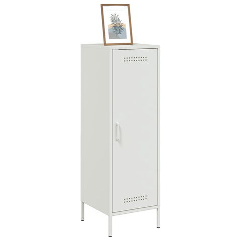 Highboard Weiß 36x39x113 cm Stahl