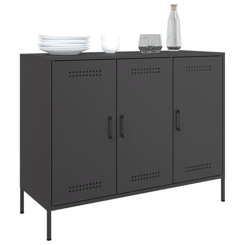 Sideboard Schwarz 100,5x39x79 cm Stahl