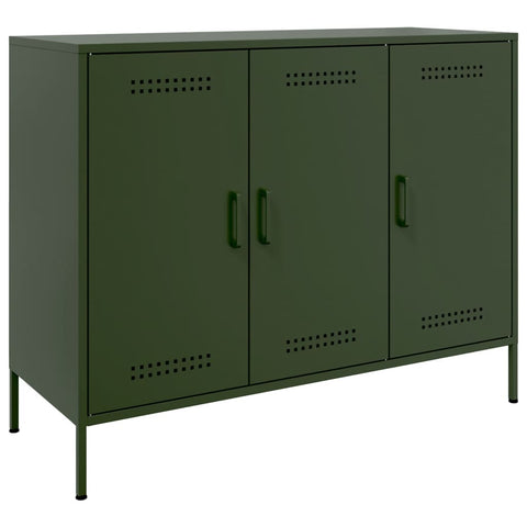 Sideboard Olivgrün 100,5x39x79 cm Stahl