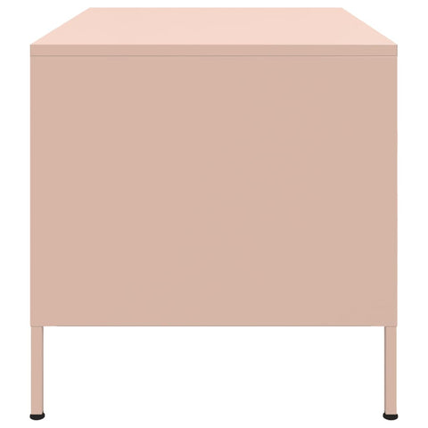 vidaXL Couchtisch Rosa 68x50x50,5 cm Stahl