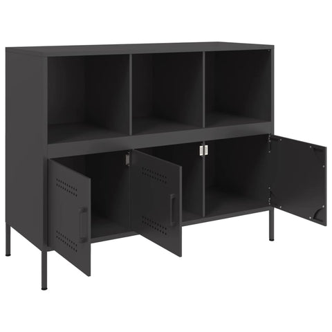 Sideboard Schwarz 100,5x39x79 cm Stahl