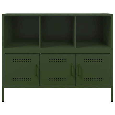 Sideboard Olivgrün 100,5x39x79 cm Stahl