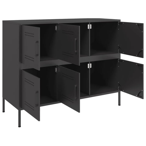 Sideboard Schwarz 100,5x39x79 cm Stahl