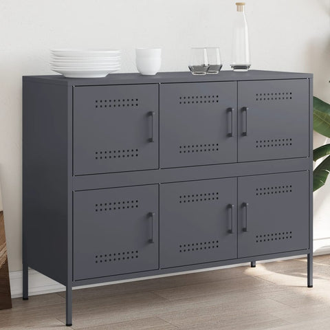 Sideboard Anthrazit 100,5x39x79 cm Stahl