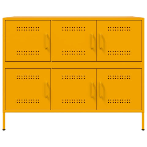 Sideboard Senfgelb 100,5x39x79 cm Stahl