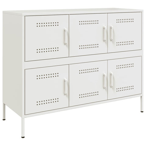 Sideboard Weiß 100,5x39x79 cm Stahl