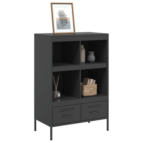 Highboard Schwarz 68x39x101,5 cm Stahl