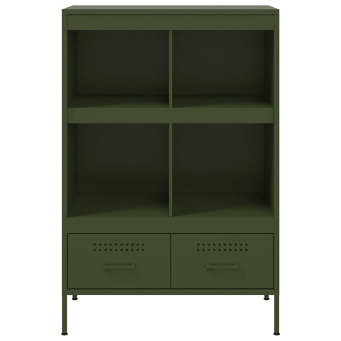 Highboard Olivgrün 68x39x101,5 cm Stahls