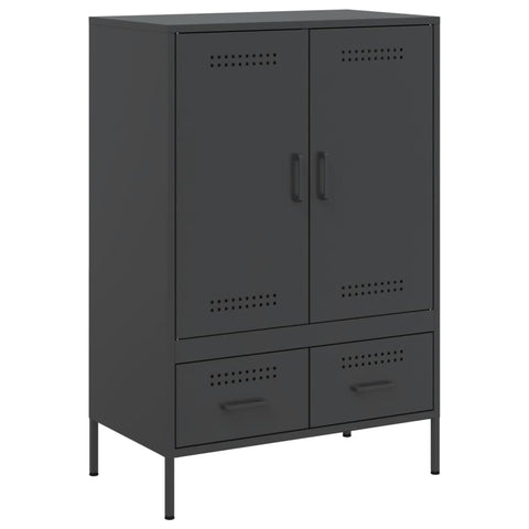 Highboard Schwarz 68x39x101,5 cm Stahl